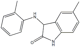 5-methyl-3-[(2-methylphenyl)amino]-2,3-dihydro-1H-indol-2-one 结构式