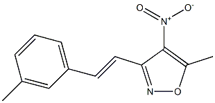 5-methyl-3-[(E)-2-(3-methylphenyl)vinyl]-4-nitroisoxazole,,结构式