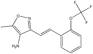 5-methyl-3-{(E)-2-[2-(trifluoromethoxy)phenyl]vinyl}isoxazol-4-amine Struktur