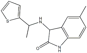 5-methyl-3-{[1-(thiophen-2-yl)ethyl]amino}-2,3-dihydro-1H-indol-2-one|