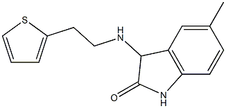 5-methyl-3-{[2-(thiophen-2-yl)ethyl]amino}-2,3-dihydro-1H-indol-2-one 结构式
