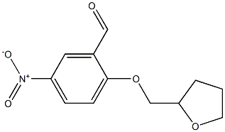 5-nitro-2-(oxolan-2-ylmethoxy)benzaldehyde 化学構造式