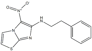 5-nitro-N-(2-phenylethyl)imidazo[2,1-b][1,3]thiazol-6-amine,,结构式