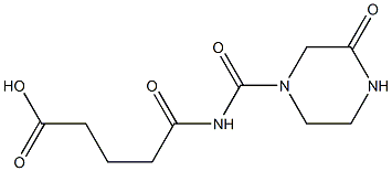 5-oxo-5-[(3-oxopiperazin-1-yl)carbonylamino]pentanoic acid Structure