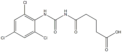 5-oxo-5-{[(2,4,6-trichlorophenyl)carbamoyl]amino}pentanoic acid,,结构式