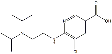 6-({2-[bis(propan-2-yl)amino]ethyl}amino)-5-chloropyridine-3-carboxylic acid 结构式
