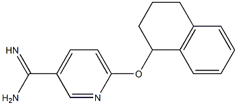 6-(1,2,3,4-tetrahydronaphthalen-1-yloxy)pyridine-3-carboximidamide 化学構造式
