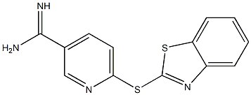 6-(1,3-benzothiazol-2-ylsulfanyl)pyridine-3-carboximidamide Structure