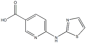 6-(1,3-thiazol-2-ylamino)pyridine-3-carboxylic acid Struktur