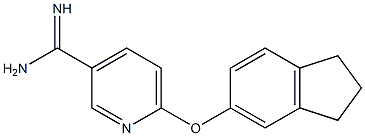 6-(2,3-dihydro-1H-inden-5-yloxy)pyridine-3-carboximidamide Structure