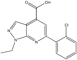6-(2-chlorophenyl)-1-ethyl-1H-pyrazolo[3,4-b]pyridine-4-carboxylic acid