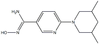 6-(3,5-dimethylpiperidin-1-yl)-N'-hydroxypyridine-3-carboximidamide Struktur