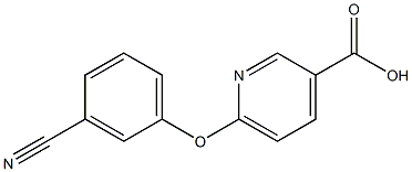 6-(3-cyanophenoxy)pyridine-3-carboxylic acid 结构式