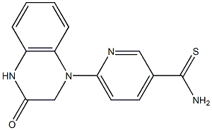 6-(3-oxo-1,2,3,4-tetrahydroquinoxalin-1-yl)pyridine-3-carbothioamide 结构式