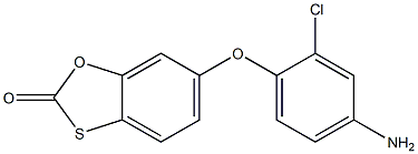 6-(4-amino-2-chlorophenoxy)-2H-1,3-benzoxathiol-2-one,,结构式