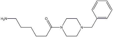 6-(4-benzylpiperazin-1-yl)-6-oxohexan-1-amine Struktur