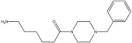 6-(4-benzylpiperazin-1-yl)-6-oxohexan-1-amine,,结构式