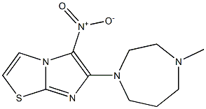 6-(4-methyl-1,4-diazepan-1-yl)-5-nitroimidazo[2,1-b][1,3]thiazole,,结构式