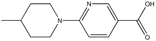 6-(4-methylpiperidin-1-yl)nicotinic acid 化学構造式