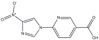 6-(4-nitro-1H-imidazol-1-yl)pyridine-3-carboxylic acid Struktur