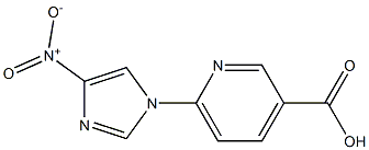 6-(4-nitro-1H-imidazol-1-yl)pyridine-3-carboxylic acid 化学構造式