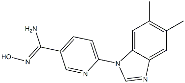 6-(5,6-dimethyl-1H-benzimidazol-1-yl)-N'-hydroxypyridine-3-carboximidamide|