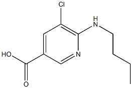 6-(butylamino)-5-chloropyridine-3-carboxylic acid Structure