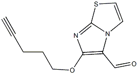 6-(pent-4-ynyloxy)imidazo[2,1-b][1,3]thiazole-5-carbaldehyde,,结构式