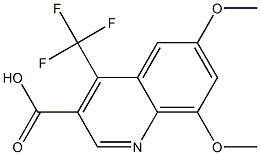 6,8-dimethoxy-4-(trifluoromethyl)quinoline-3-carboxylic acid 化学構造式