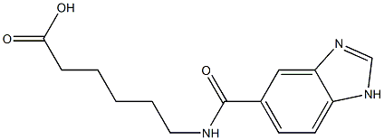 6-[(1H-benzimidazol-5-ylcarbonyl)amino]hexanoic acid,,结构式