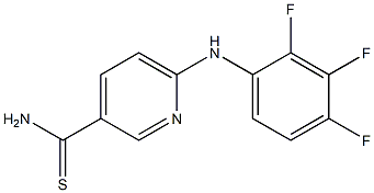 6-[(2,3,4-trifluorophenyl)amino]pyridine-3-carbothioamide,,结构式