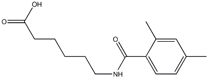 6-[(2,4-dimethylbenzoyl)amino]hexanoic acid 结构式