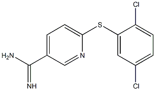 6-[(2,5-dichlorophenyl)sulfanyl]pyridine-3-carboximidamide 化学構造式