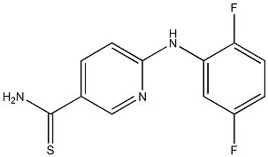 6-[(2,5-difluorophenyl)amino]pyridine-3-carbothioamide,,结构式