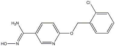 6-[(2-chlorobenzyl)oxy]-N'-hydroxypyridine-3-carboximidamide Structure