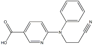 6-[(2-cyanoethyl)(phenyl)amino]pyridine-3-carboxylic acid 结构式