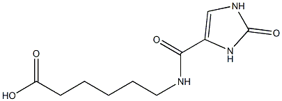 6-[(2-oxo-2,3-dihydro-1H-imidazol-4-yl)formamido]hexanoic acid,,结构式