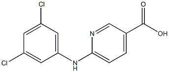 6-[(3,5-dichlorophenyl)amino]pyridine-3-carboxylic acid Struktur