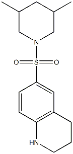 6-[(3,5-dimethylpiperidine-1-)sulfonyl]-1,2,3,4-tetrahydroquinoline,,结构式