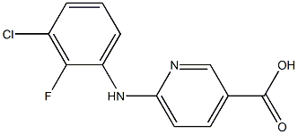 6-[(3-chloro-2-fluorophenyl)amino]pyridine-3-carboxylic acid,,结构式