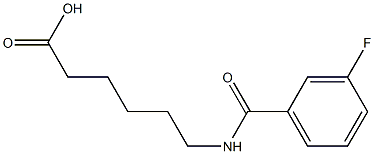 6-[(3-fluorobenzoyl)amino]hexanoic acid,,结构式
