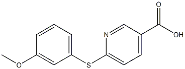 6-[(3-methoxyphenyl)sulfanyl]pyridine-3-carboxylic acid,,结构式