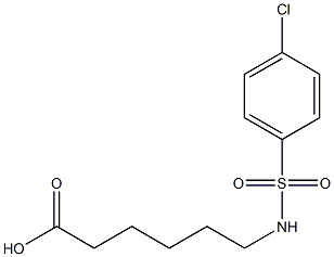 6-[(4-chlorobenzene)sulfonamido]hexanoic acid 化学構造式