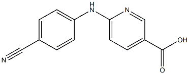 6-[(4-cyanophenyl)amino]pyridine-3-carboxylic acid 结构式