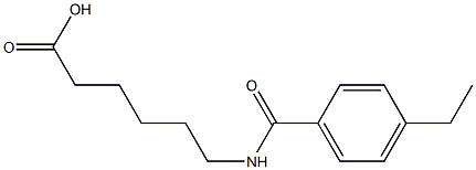 6-[(4-ethylphenyl)formamido]hexanoic acid 化学構造式