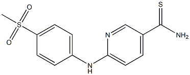 6-[(4-methanesulfonylphenyl)amino]pyridine-3-carbothioamide 化学構造式