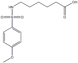 6-[(4-methoxybenzene)sulfonamido]hexanoic acid Struktur