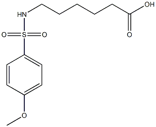 6-[(4-methoxybenzene)sulfonamido]hexanoic acid 化学構造式