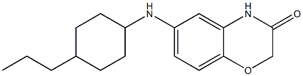 6-[(4-propylcyclohexyl)amino]-3,4-dihydro-2H-1,4-benzoxazin-3-one 结构式
