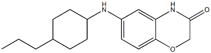 6-[(4-propylcyclohexyl)amino]-3,4-dihydro-2H-1,4-benzoxazin-3-one|